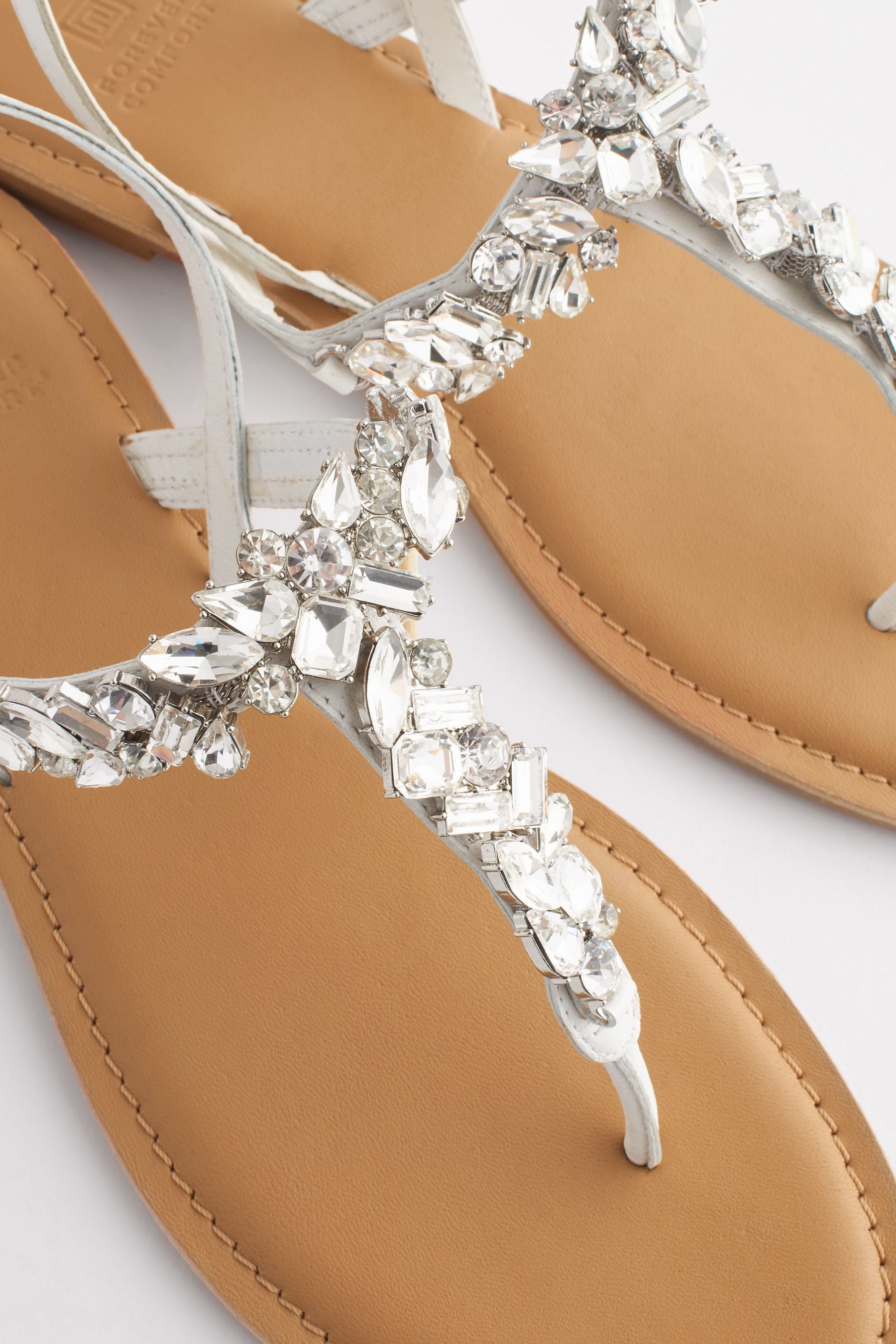 Silver toe post sandals uk on sale