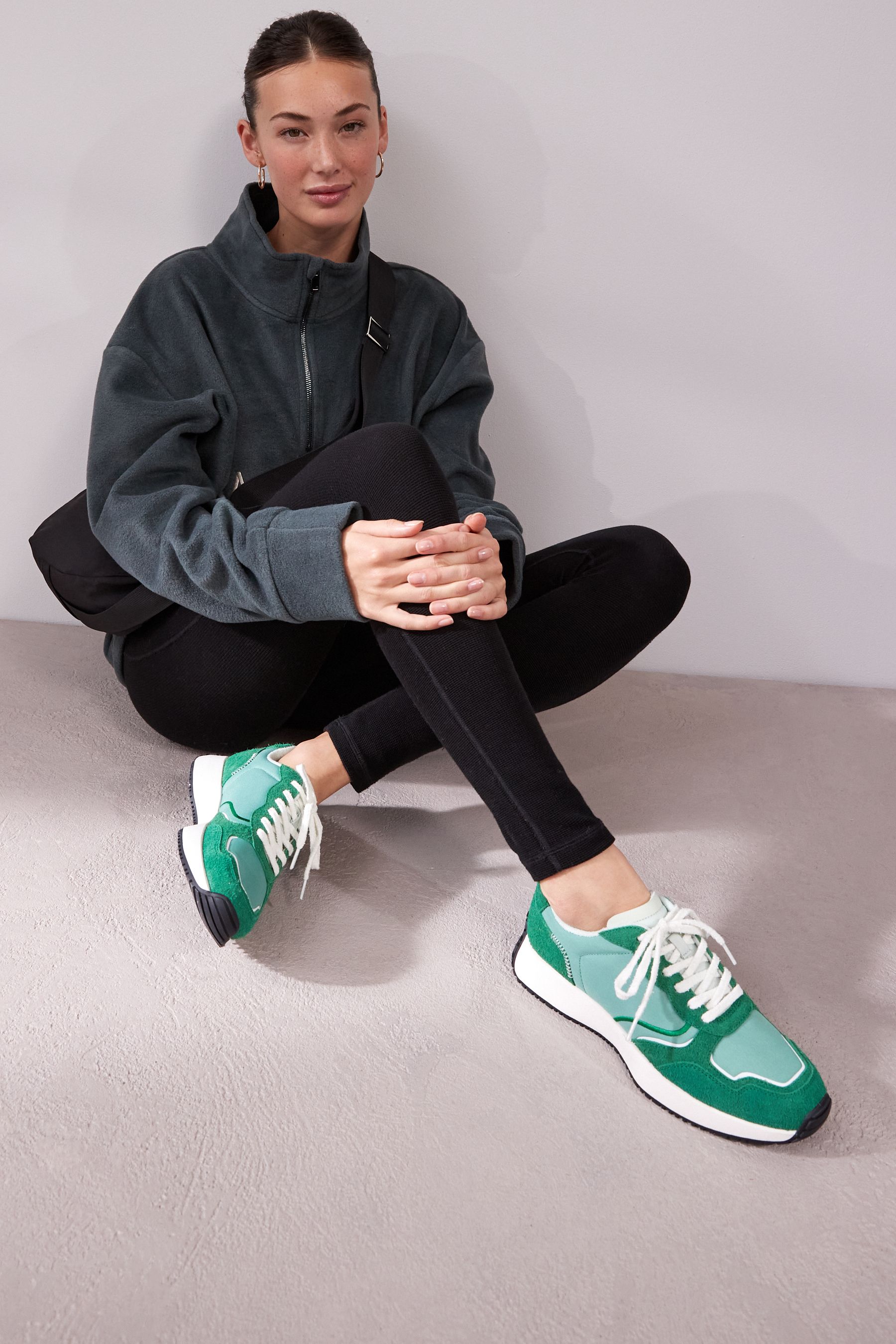 Suede best sale chunky trainers