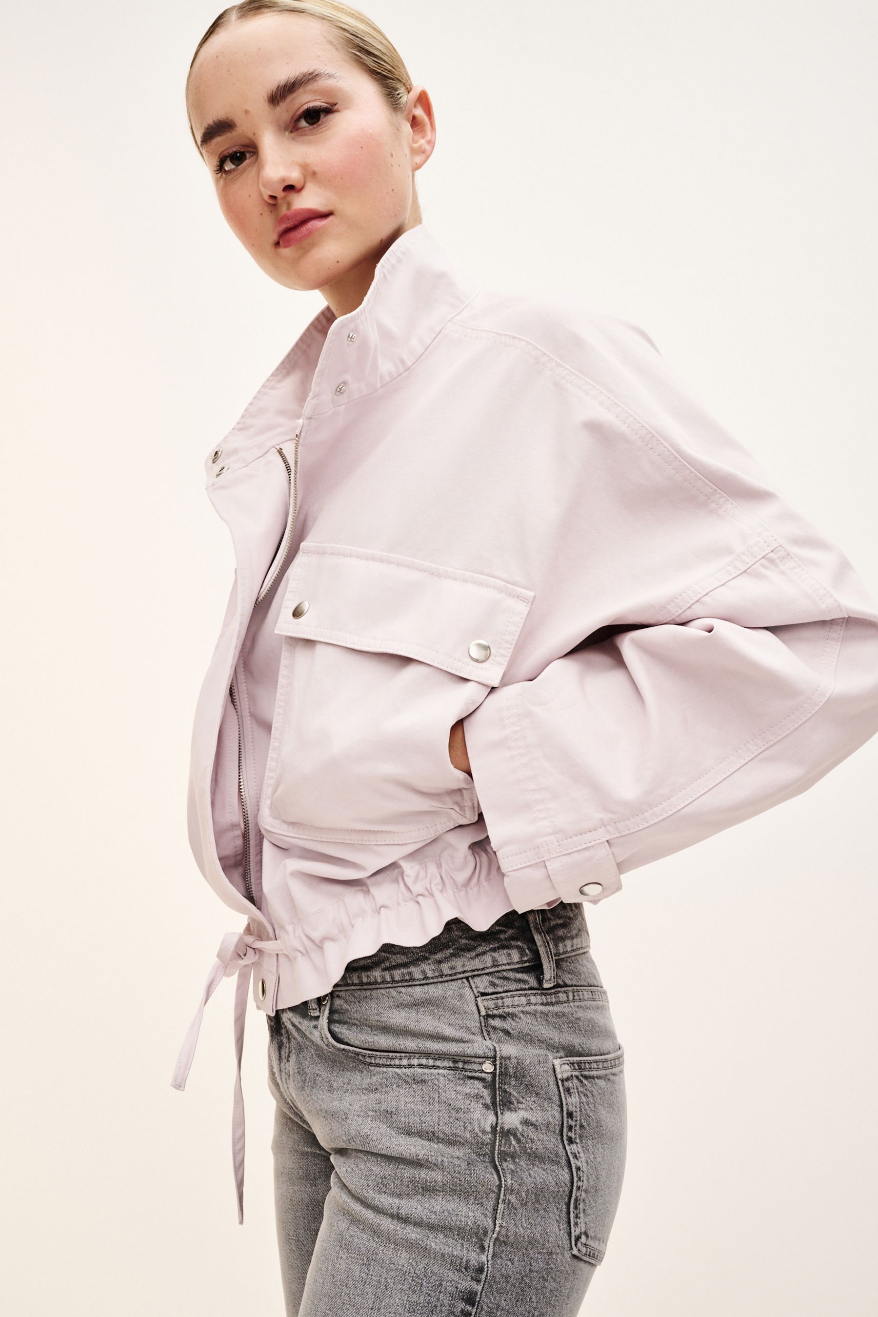 Buy Lilac Purple Funnel Neck Utility Jacket from Next Luxembourg