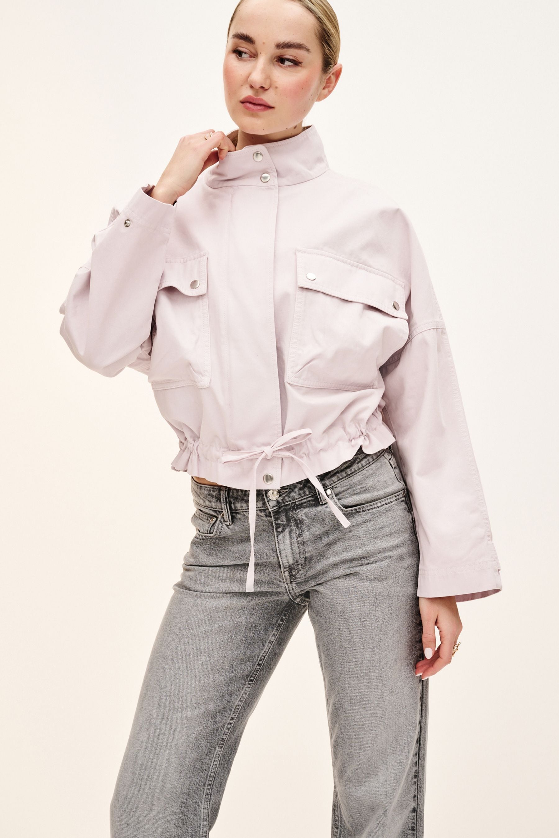 Buy Lilac Purple Funnel Neck Utility Jacket from Next Luxembourg