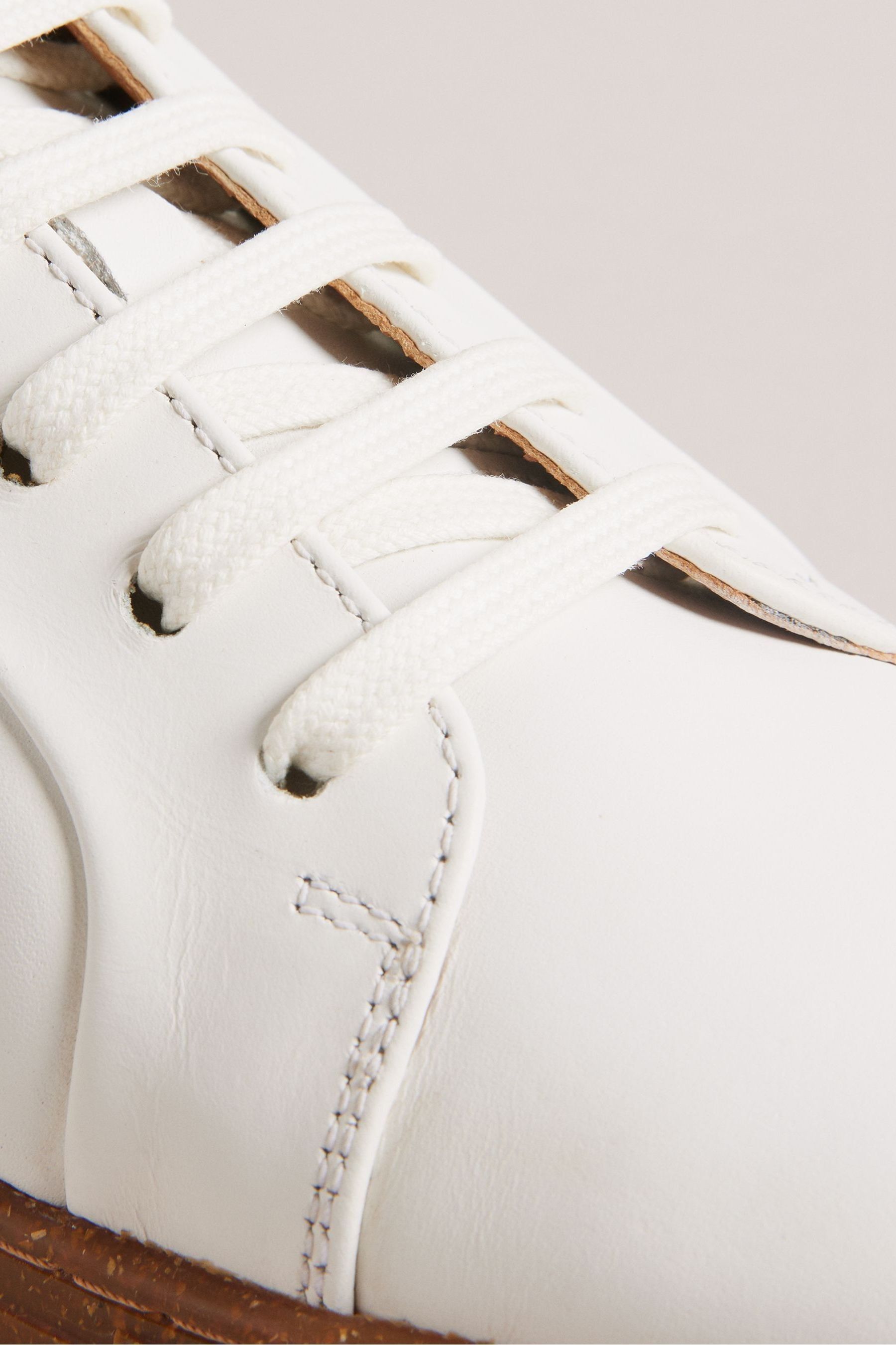 Buy Ted Baker White Udamou Leather Trainers from Next Luxembourg