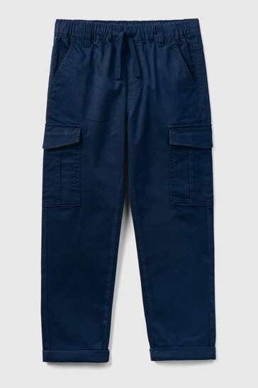Buy Benetton Navy Blue Drawstring Cargo Trousers from the Next UK ...