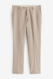 Stone Linen Blend Tailored Fit Suit Trousers - Image 6 of 9