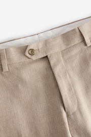 Stone Linen Tailored Fit Suit: Trousers - Image 9 of 9