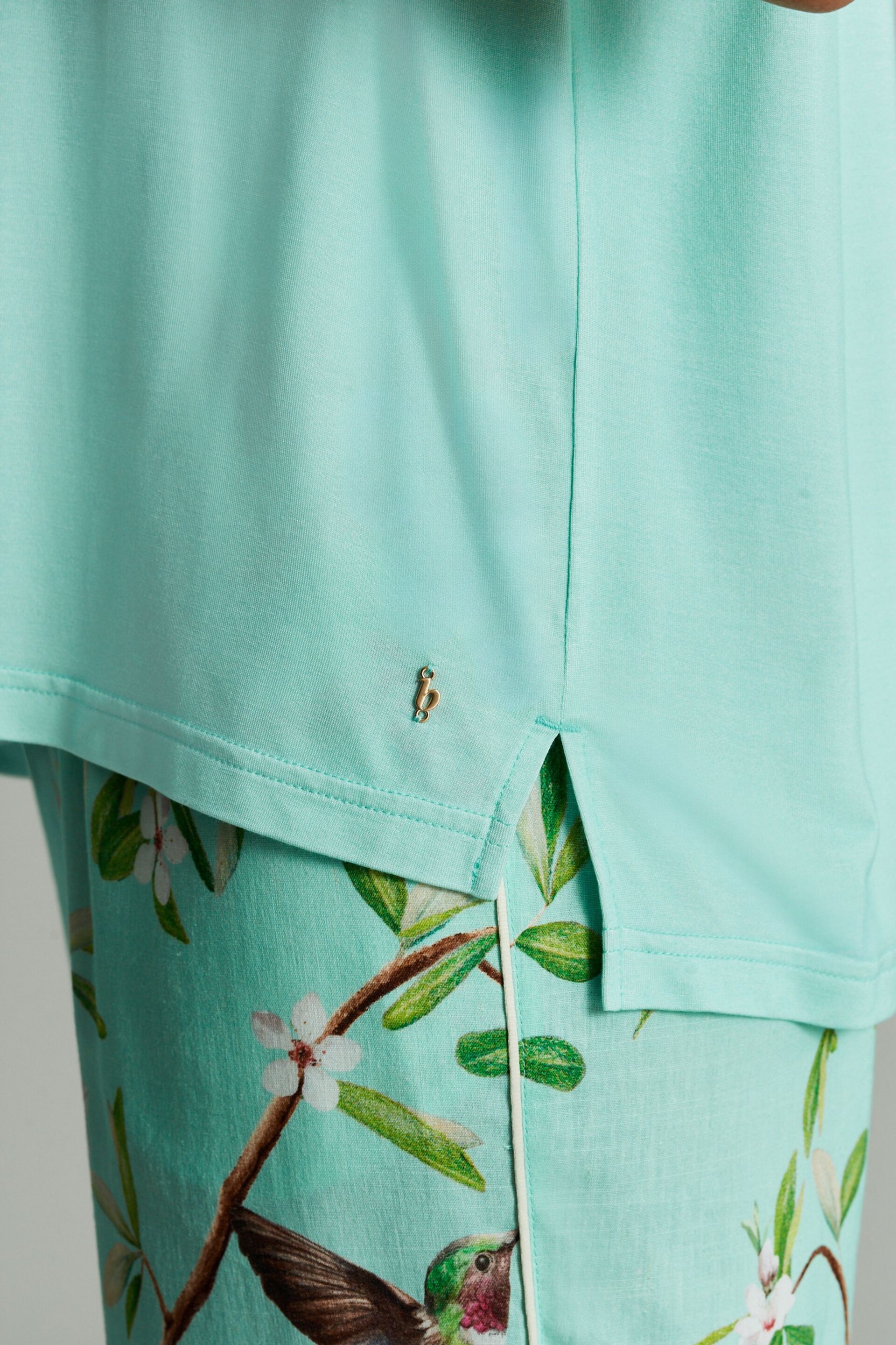 B by Ted Baker Jersey Tee Linen Viscose Pyjama Set - Image 4 of 10