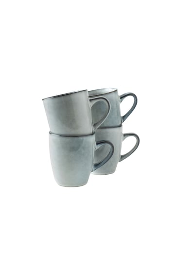 Dutch Rose Set of 4 Grey Serenity Mini Mugs