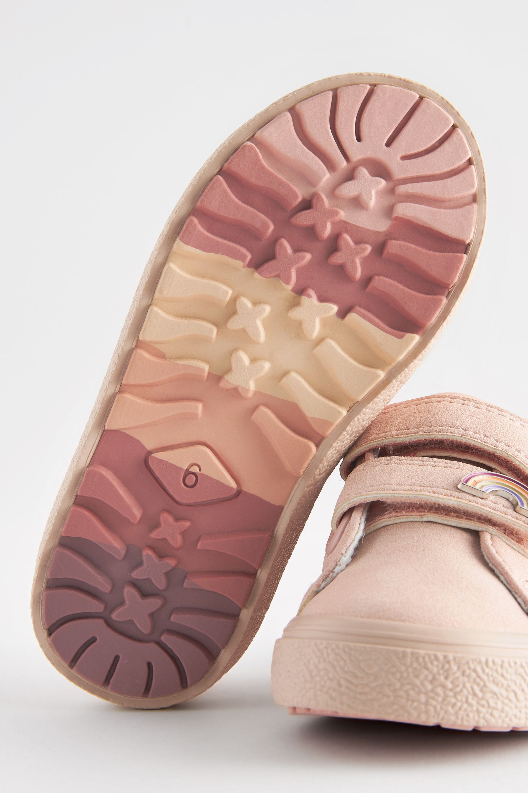 Pink Standard Fit F Rainbow Trainers