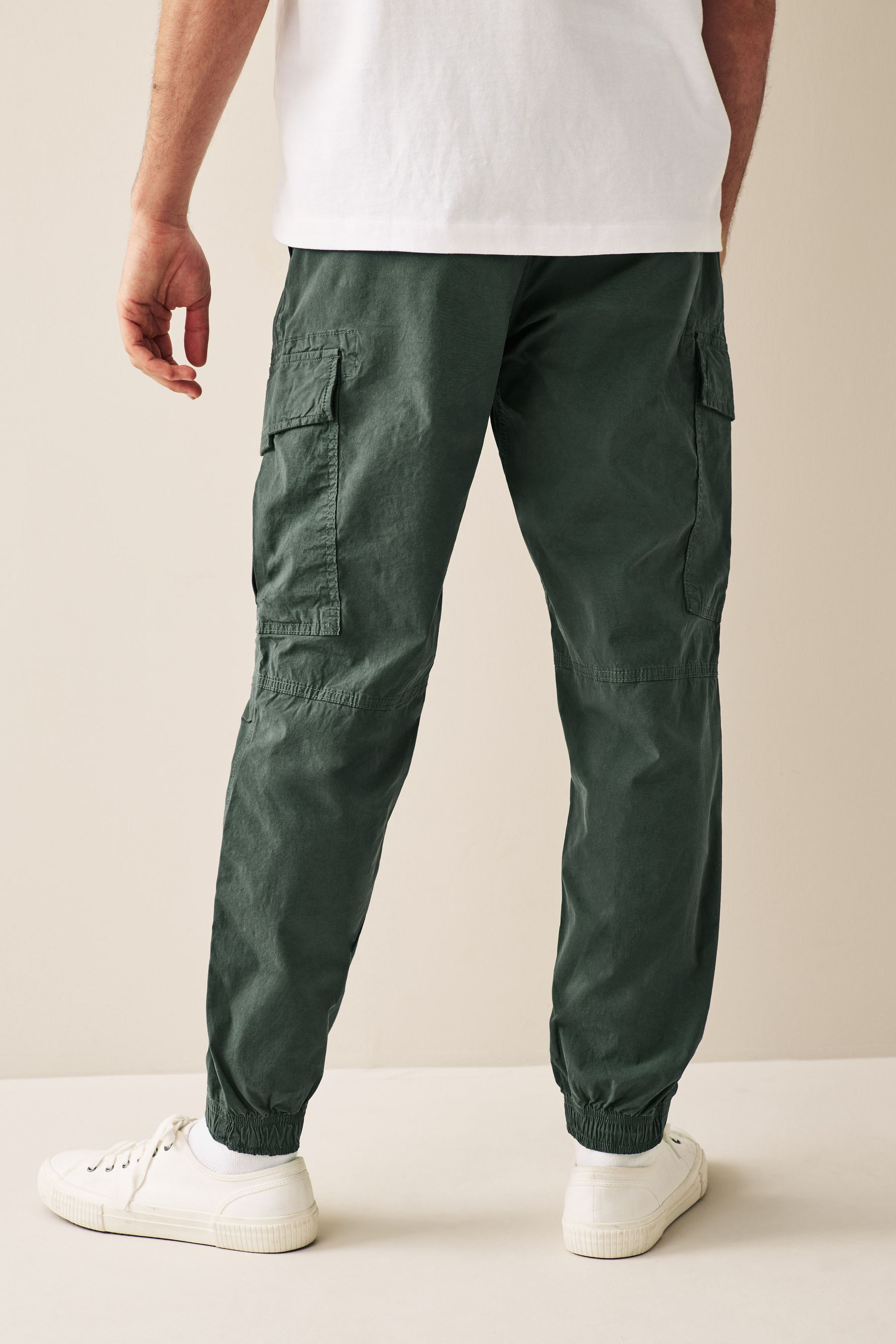 Mens green cargo discount trousers