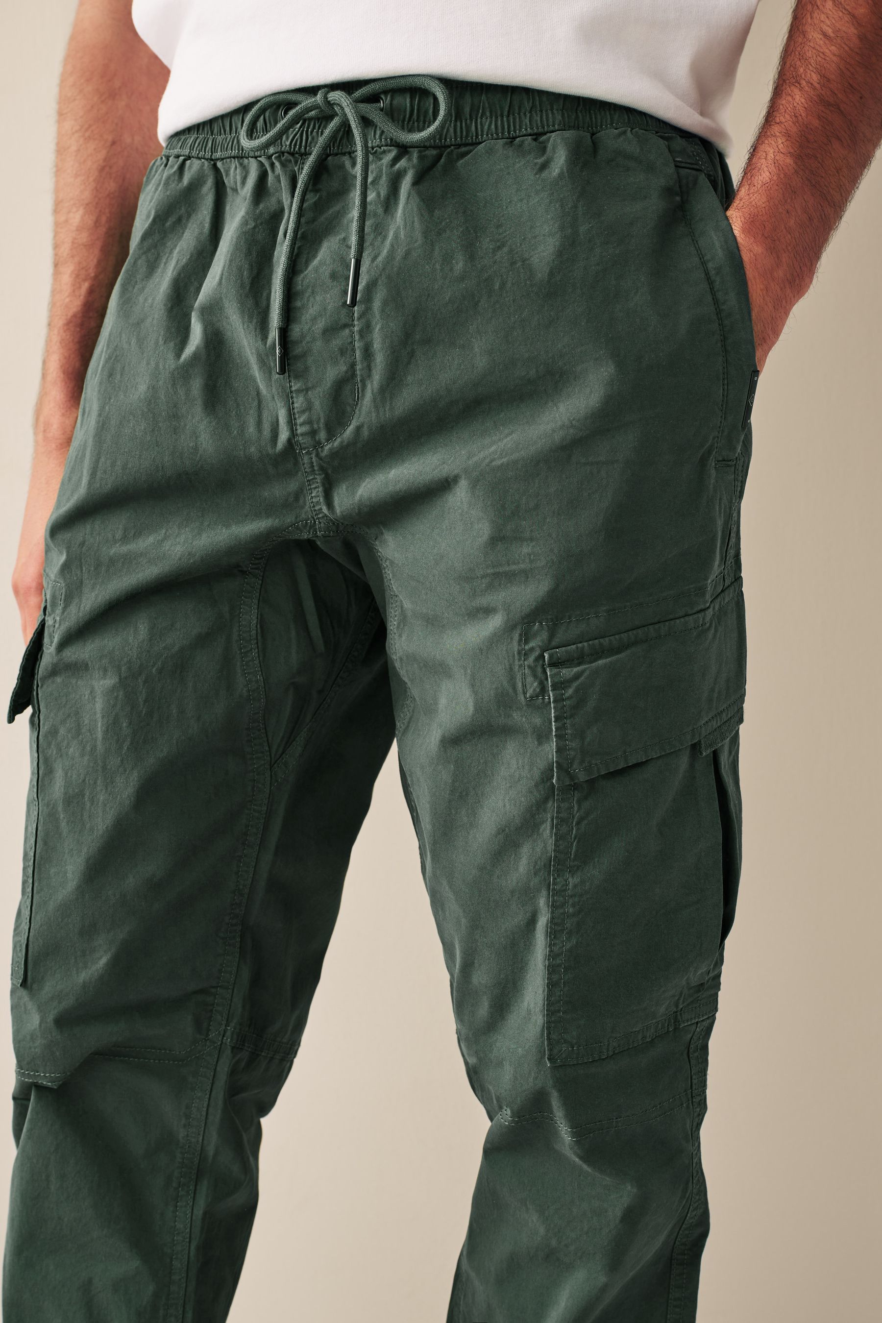 Green utility jeans top