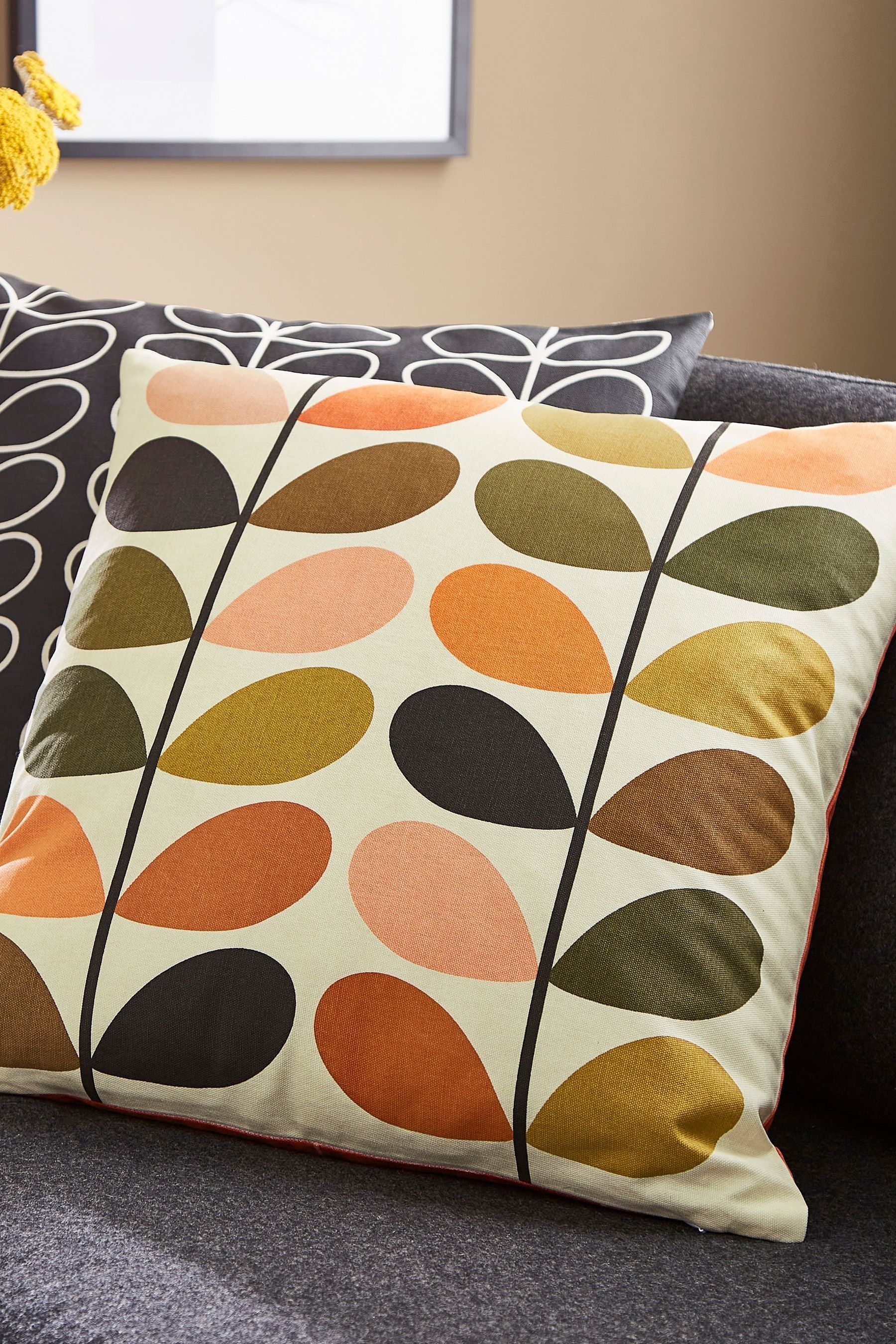 Orla Kiely Orange Multi Stem 100 Cotton Cushion