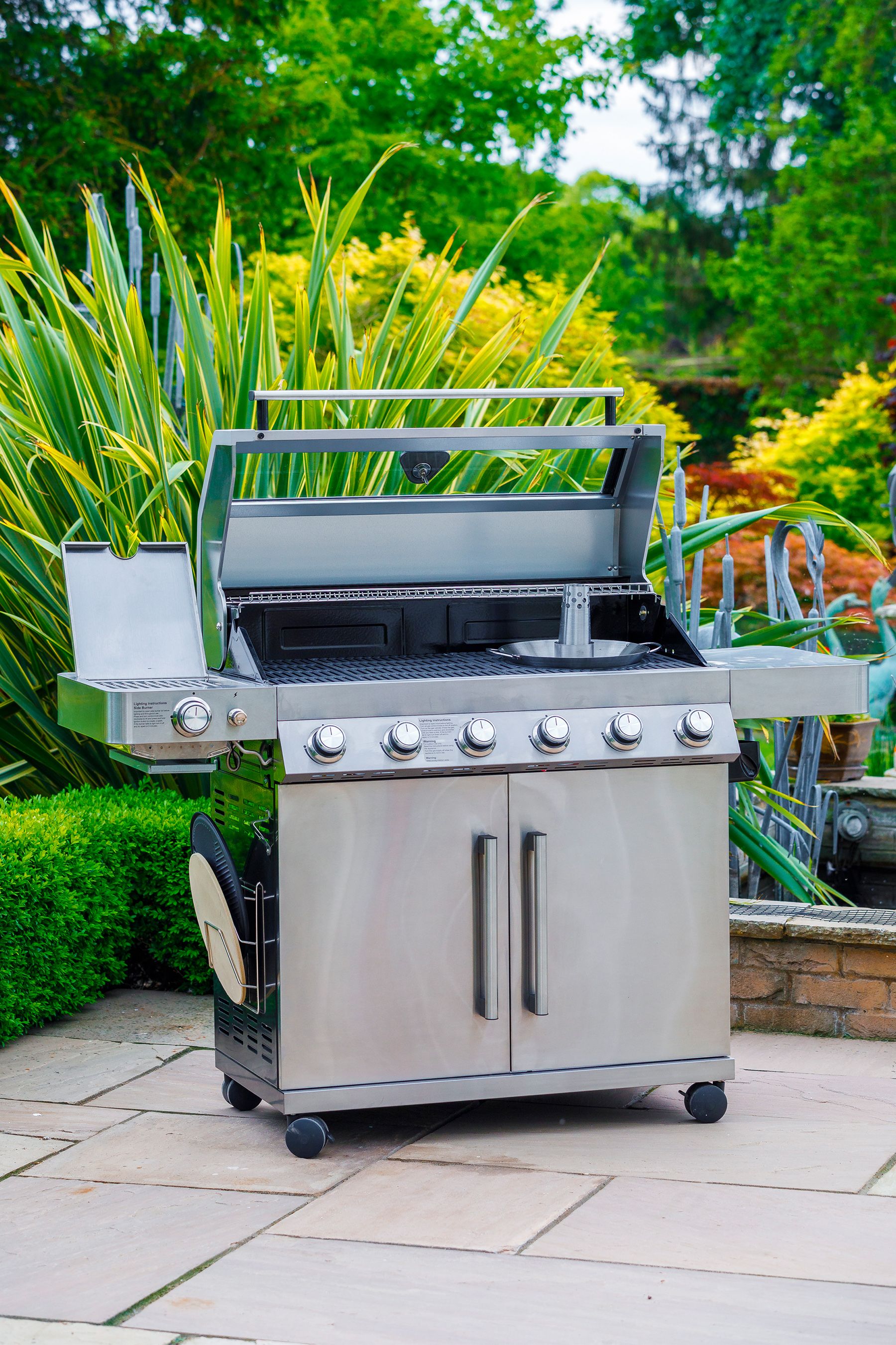 Buy Leisuregrow Silver Garden Grillstream Gourmet 6 Burner Hybrid Steel from the Next UK online shop