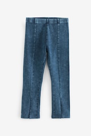 Blue Acid Wash Soft Jersey Split Front Leggings (3-16yrs) - Image 5 of 7