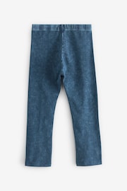 Blue Acid Wash Soft Jersey Split Front Leggings (3-16yrs) - Image 6 of 7