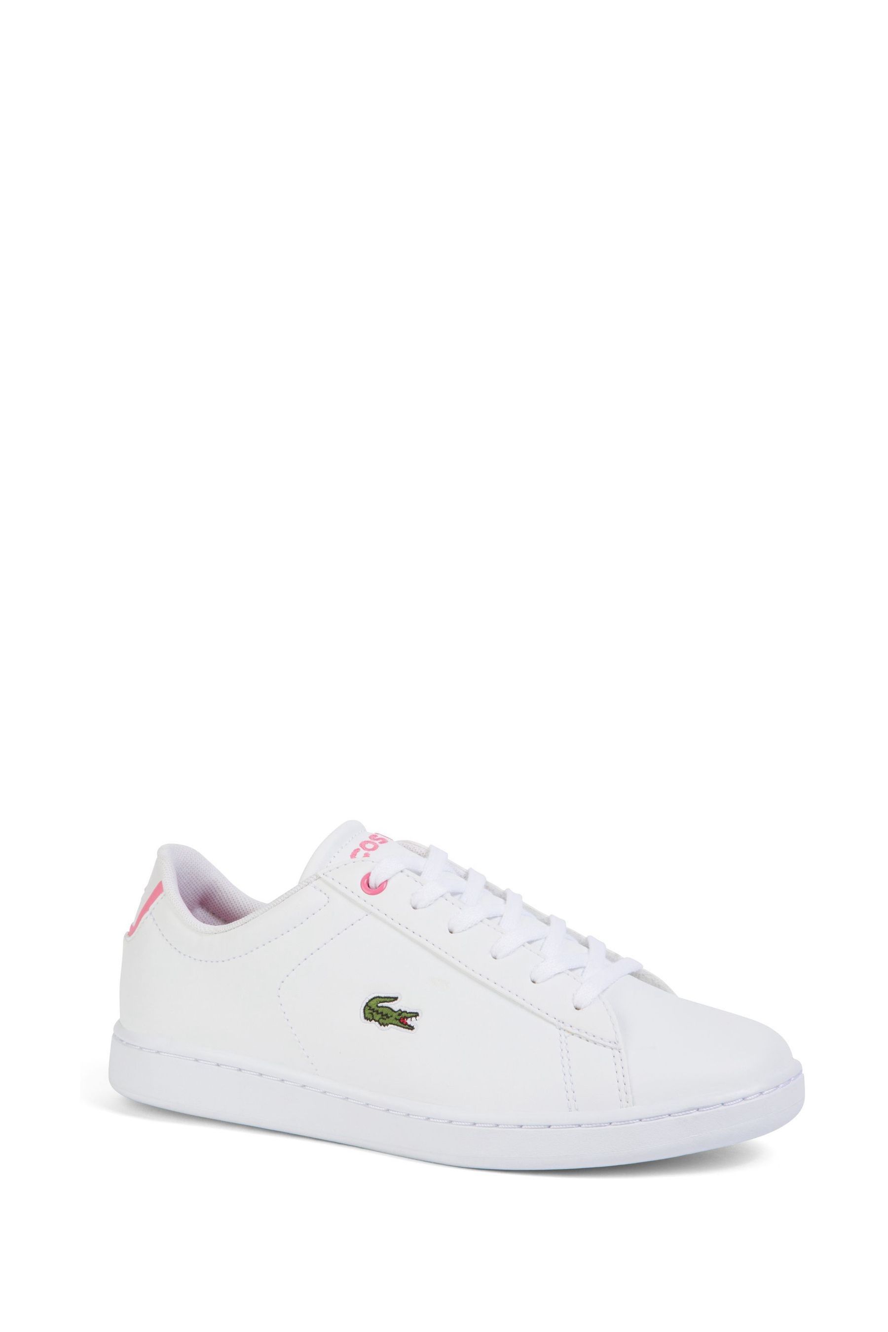 Buy Lacoste Junior Carnaby Evo White Trainers from Next Luxembourg