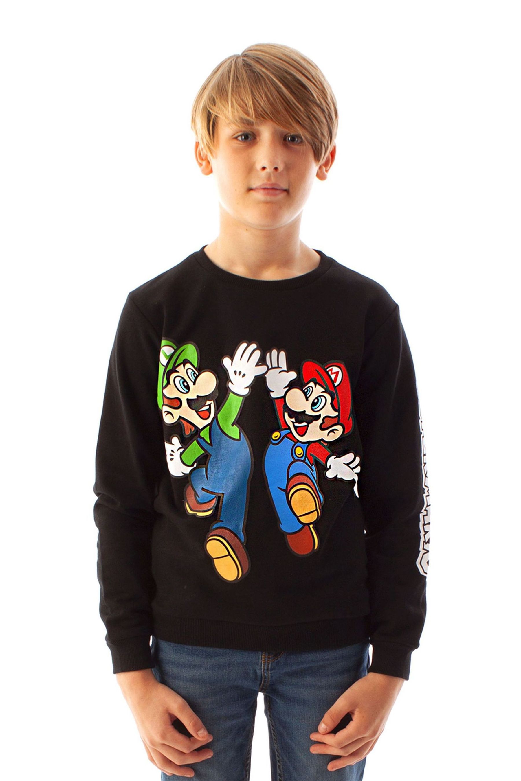 Buy Vanilla Underground Black Boys Mario 100 Cotton Sweatshirt from the Next UK online shop