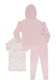 Brand Threads Pink Peppa Pig Three Girls Loungewear Jogger Set - Image 2 of 4