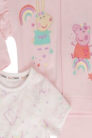 Brand Threads Pink Peppa Pig Three Girls Loungewear Jogger Set - Image 3 of 4