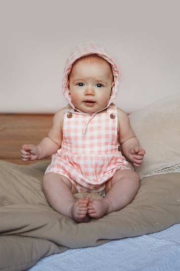 The Little Tailor Baby Woven Shorty Dungarees