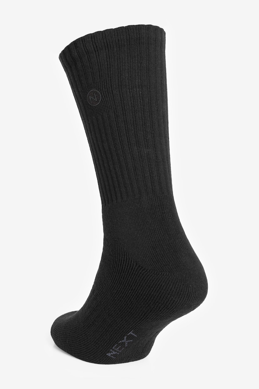 Black 10 Pack Cushioned Sole Sport Socks - Image 4 of 5