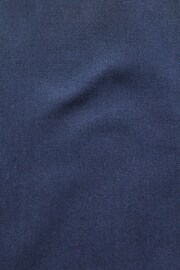 Navy Blue Easy Iron Button Down Short Sleeve Oxford Shirt - Image 7 of 7