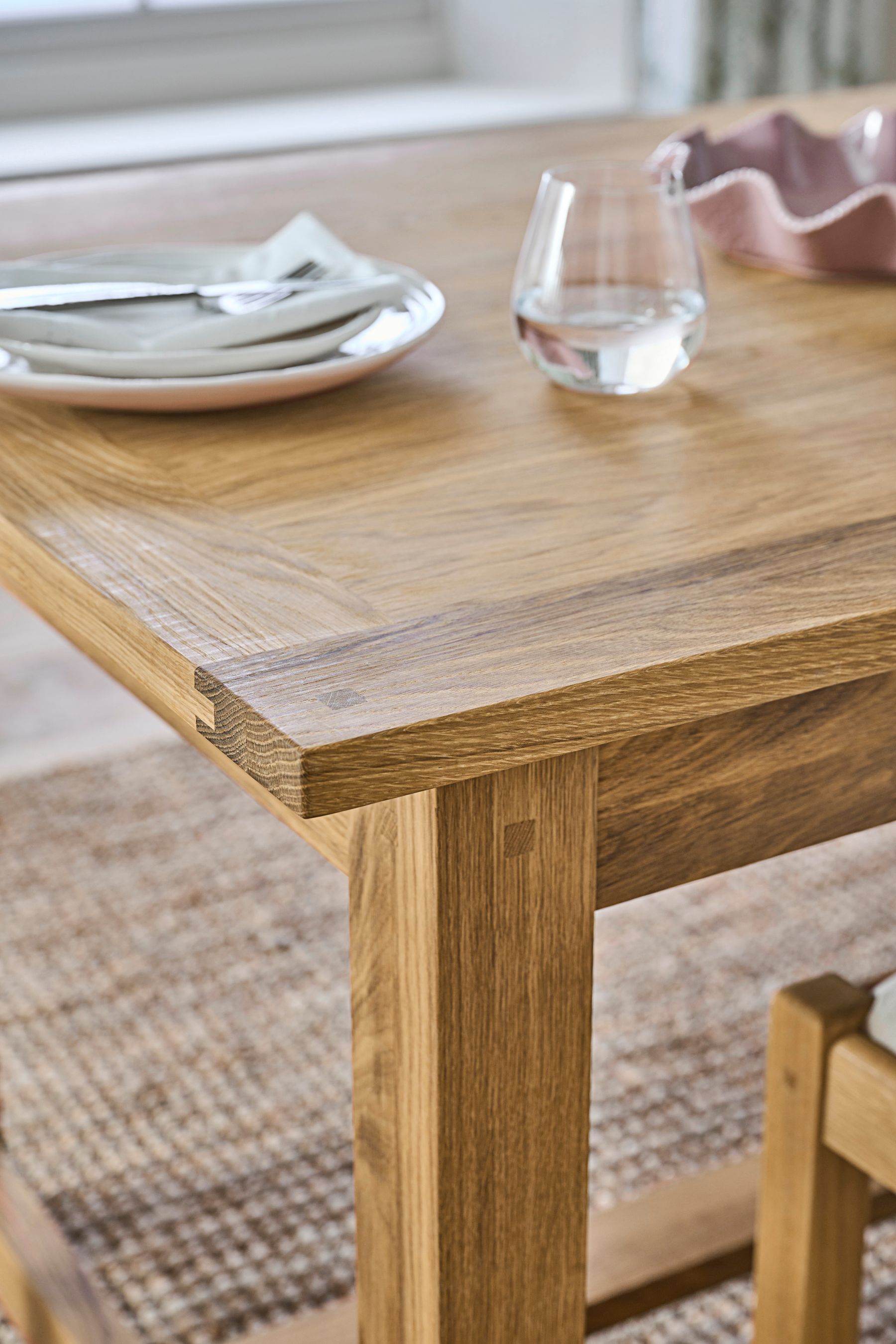 Buy Laura Ashley Oak Milton 6 8 Seater Extending Dining Table from the Next UK online shop