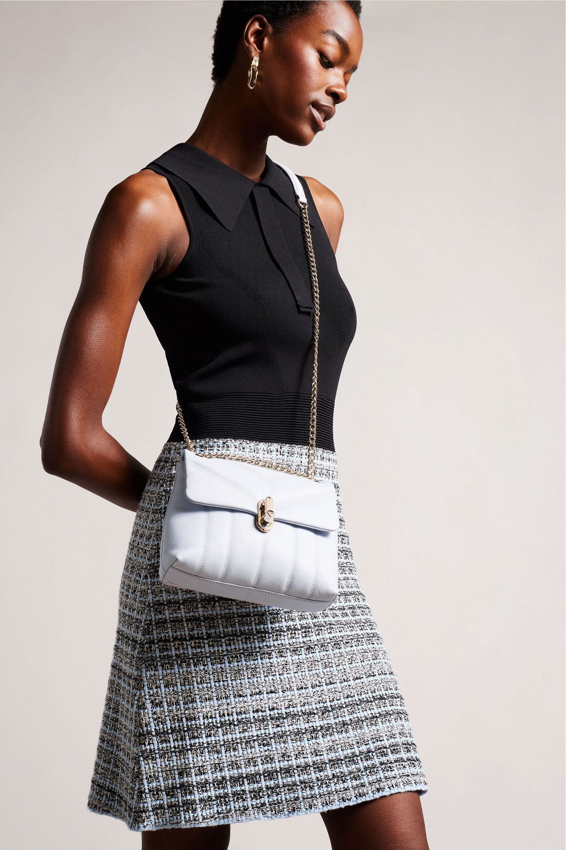 Buy Ted Baker Small Blue Ayalina Quilted Puffer Shoulder Bag from Next Luxembourg