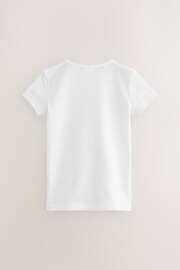 White 2 Pack Cotton Gym School T-Shirts (3-16yrs) - Image 3 of 5