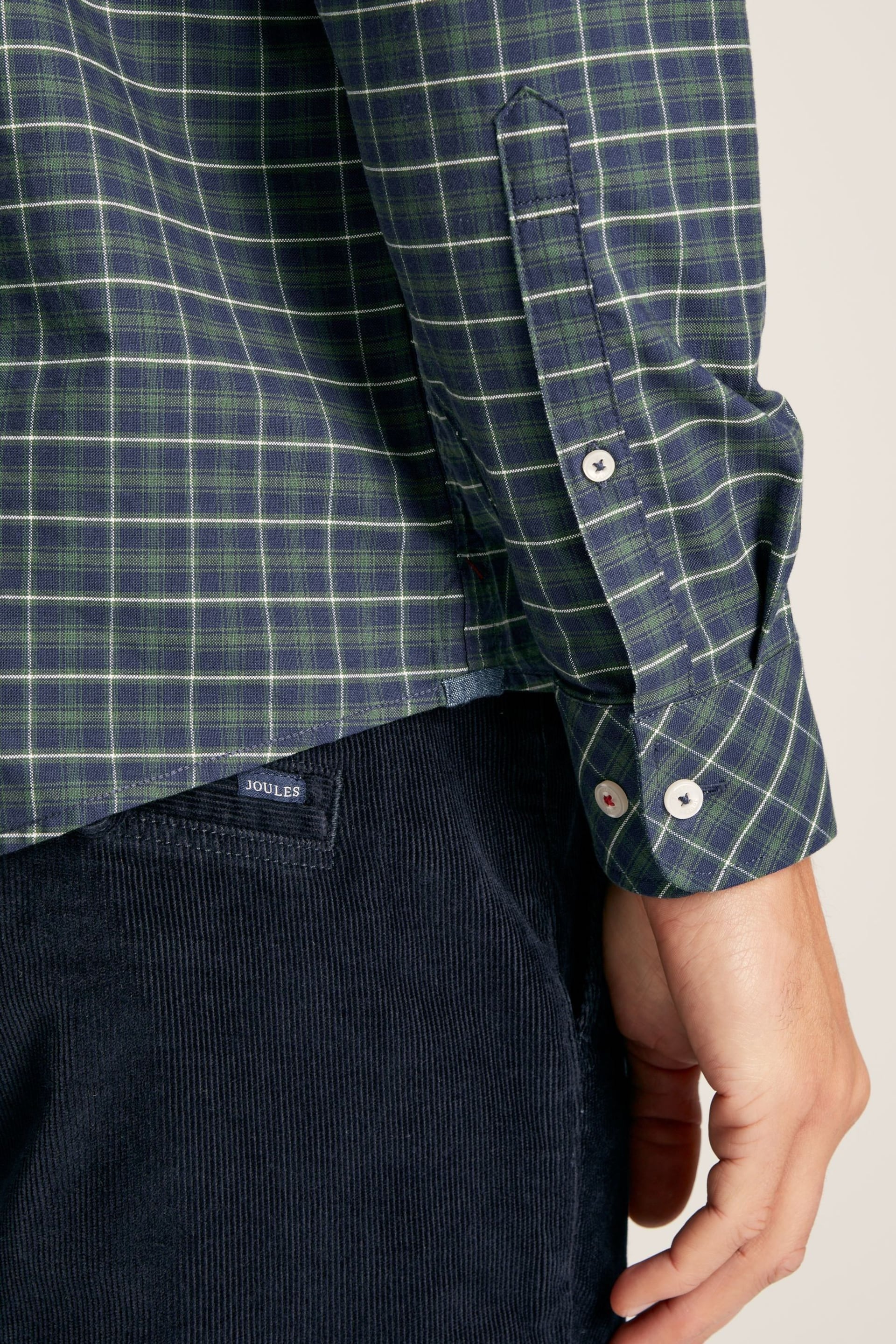 Joules Welford Navy Cotton Check Shirt - Image 2 of 7