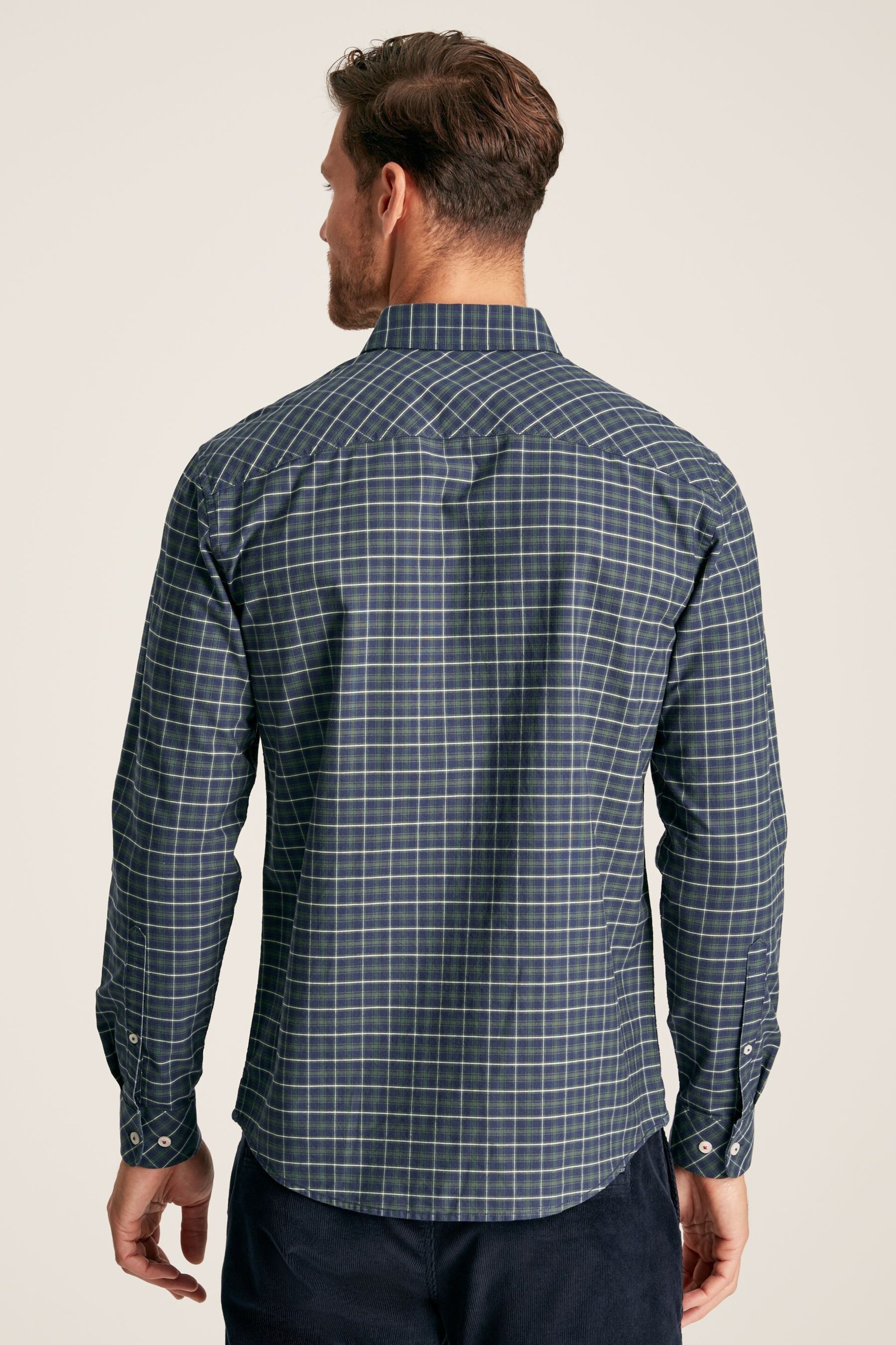 Joules Welford Navy Cotton Check Shirt - Image 3 of 7