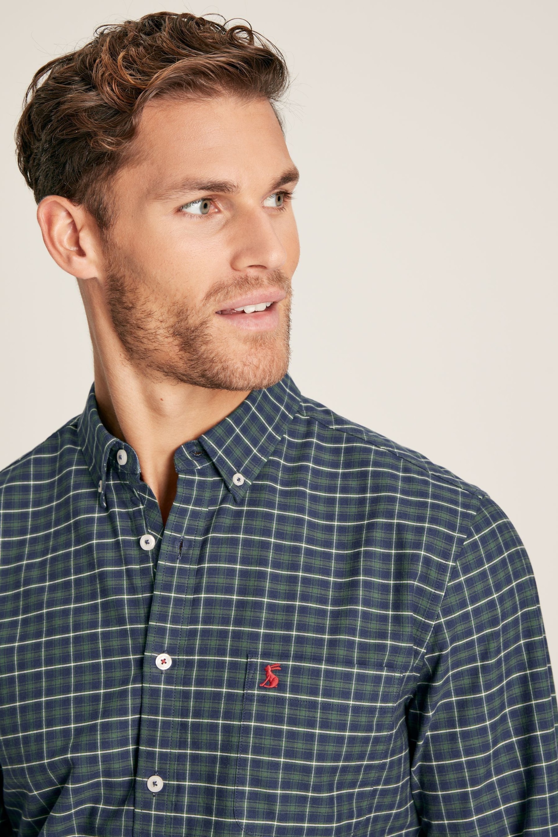 Joules Welford Navy Cotton Check Shirt - Image 6 of 7