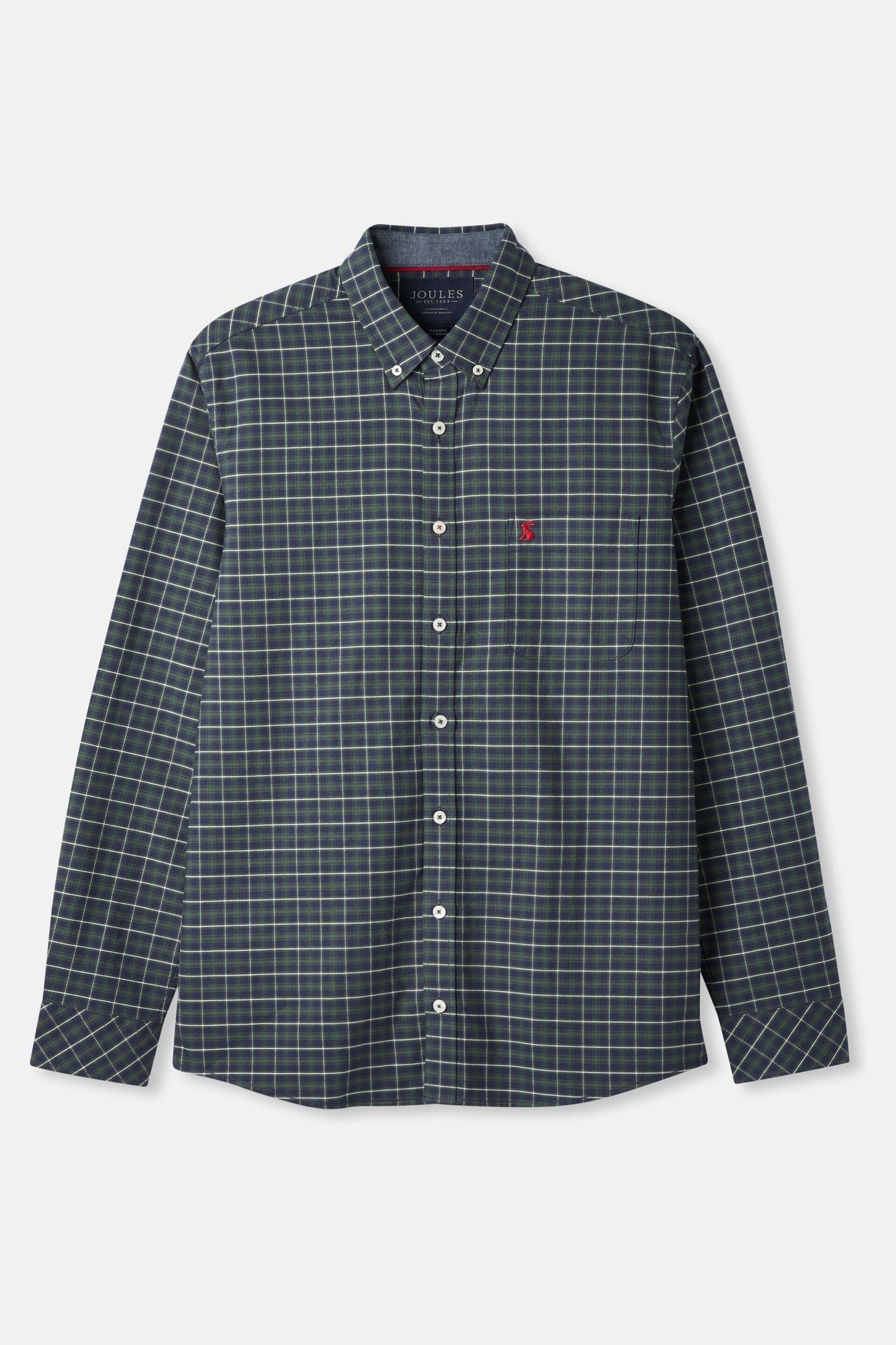 Joules Welford Navy Cotton Check Shirt - Image 7 of 7