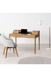 MADE.COM Oak Leonie Wide Office Desk - Image 4 of 7