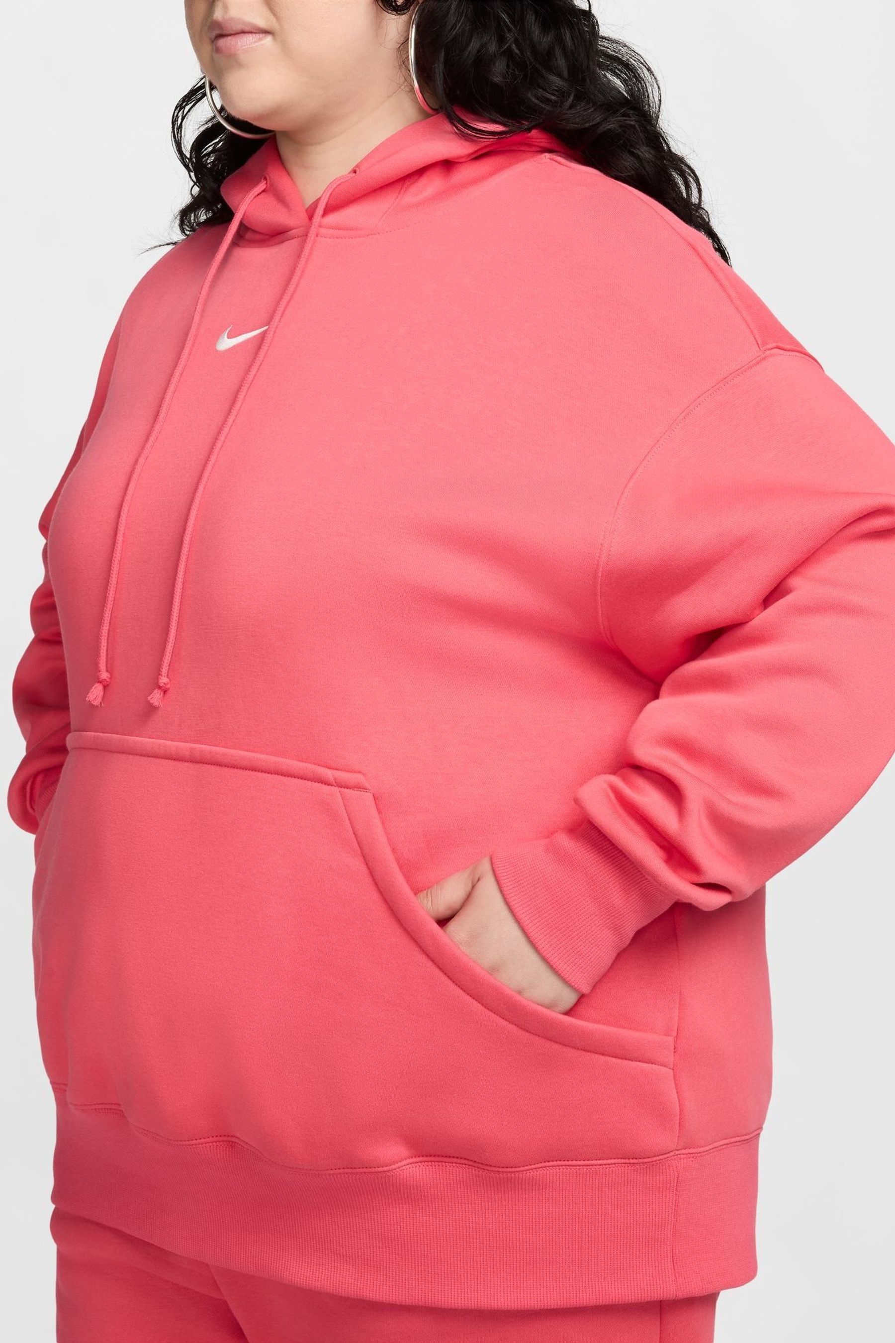 Buy Nike Red Curve Sportswear Phoenix Fleece Oversized Pullover Hoodie from the Next UK online shop