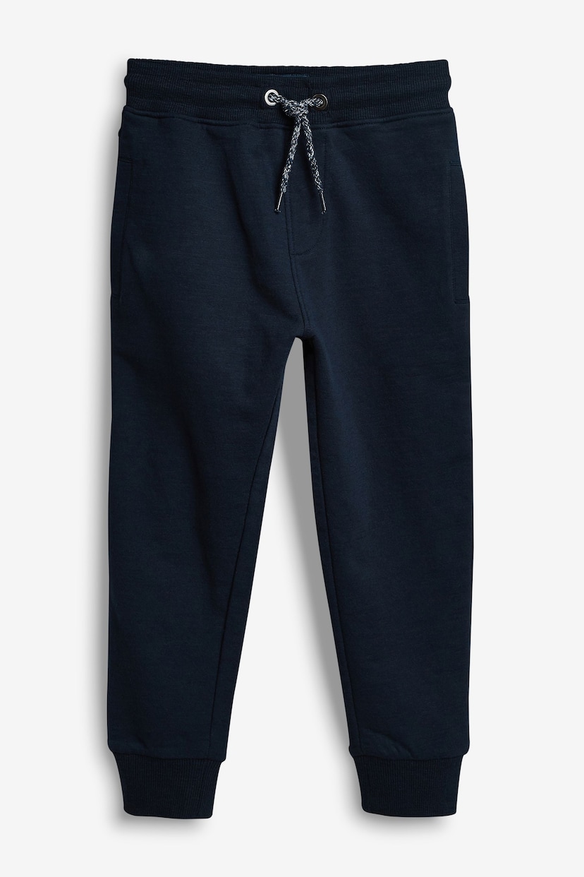 Blue/Navy Slim Fit Cotton Rich 2 Pack Joggers (3-16yrs) - Image 3 of 3