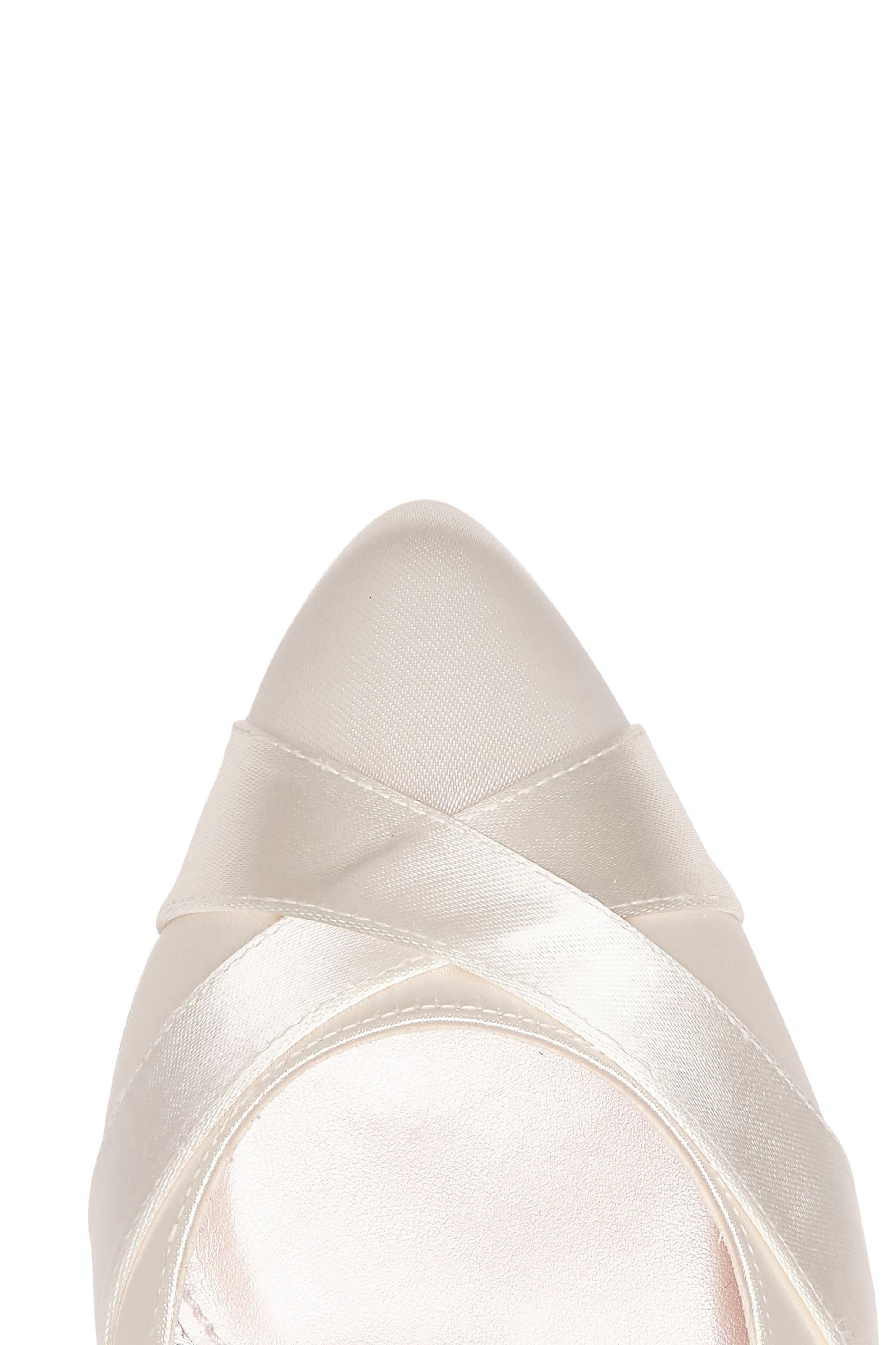 Rainbow Club Cream Bridal Lexi Wide Fit Satin Wedding Court Shoes - Image 4 of 4