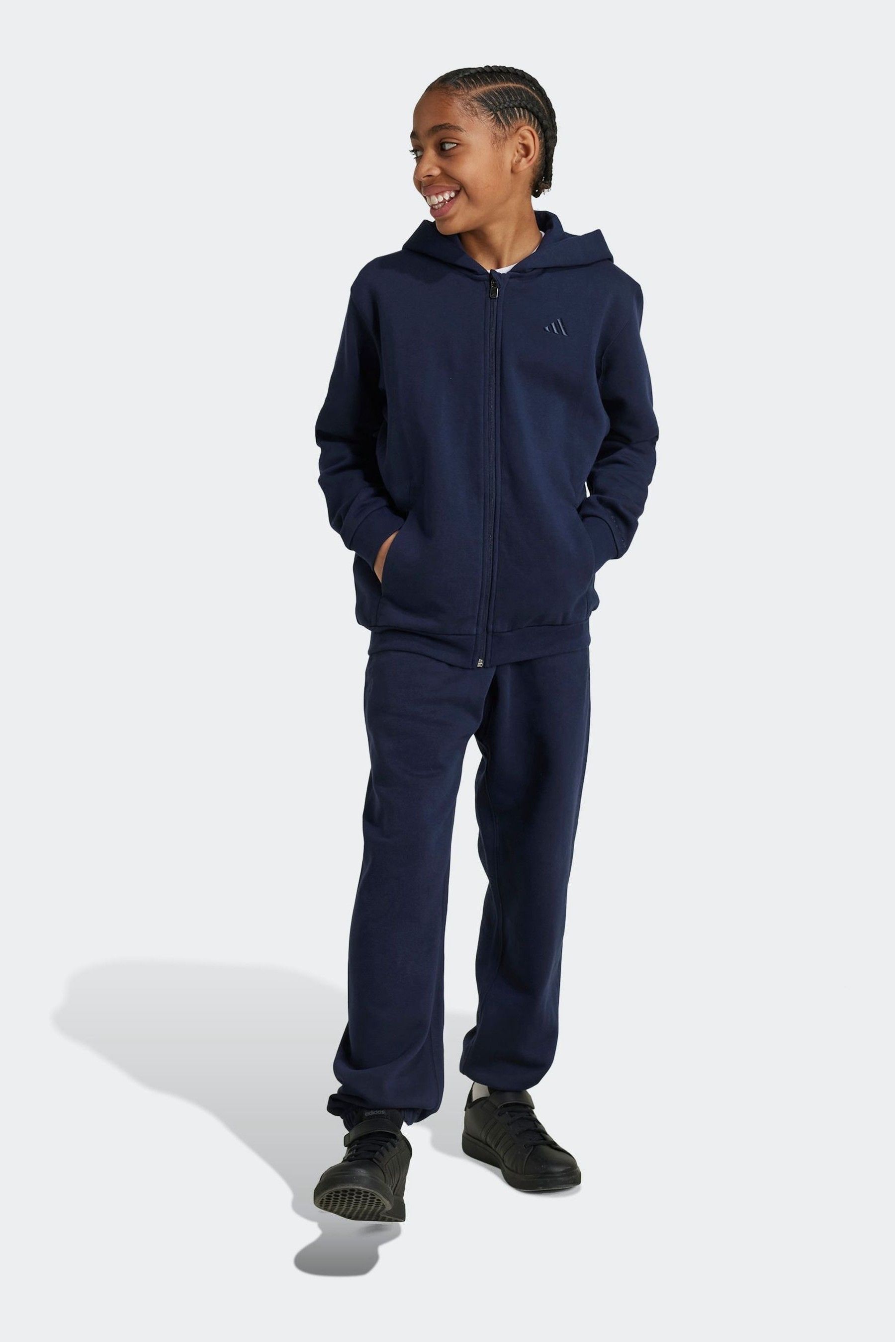 Buy adidas Blue Kids All Szn Graphic Track Suit from Next Luxembourg