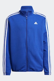 adidas Blue/Black Junior Fitted Tracksuit - Image 7 of 8