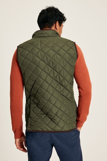 Joules Maynard Green Diamond Quilted Gilet