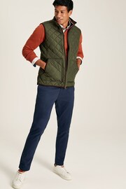Joules Maynard Green Diamond Quilted Gilet - Image 5 of 6