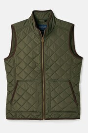 Joules Maynard Green Diamond Quilted Gilet - Image 6 of 6