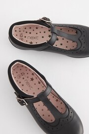 Black Standard Fit (F) Leather T-Bar Leather Shoes - Image 3 of 5