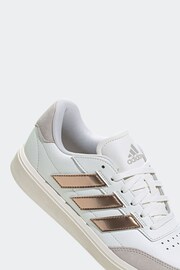 adidas Beige Court Block Trainers - Image 6 of 8