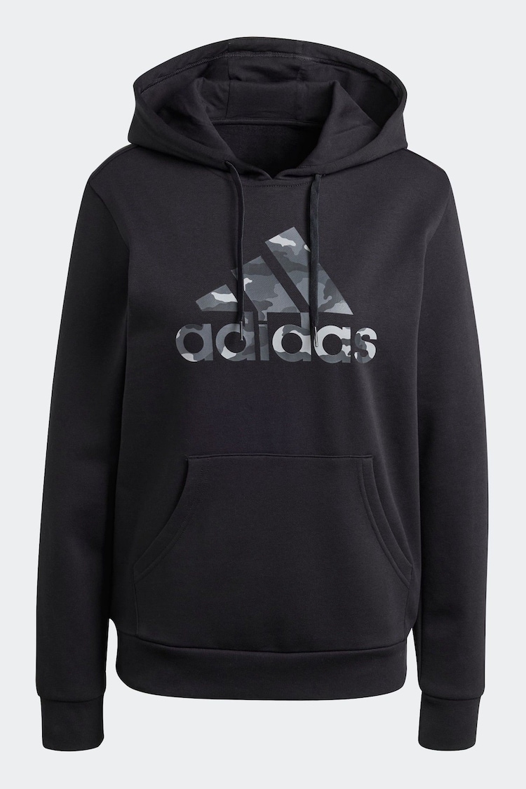 adidas Black Camo Hooded Sweat Top - Image 7 of 7