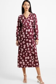 French Connection Satin Long Sleeve Dress - Image 3 of 4