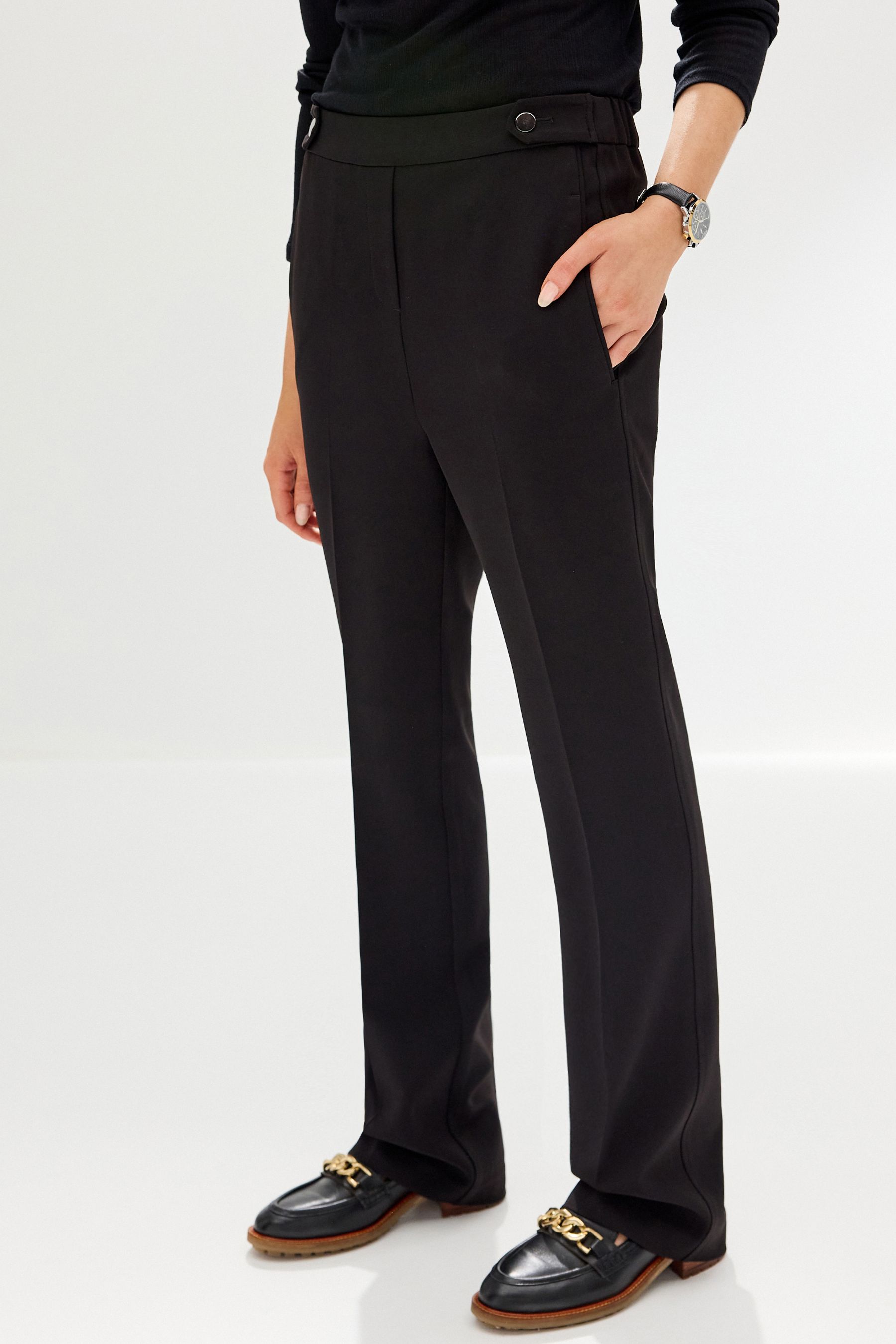 Black slim shop bootcut trousers