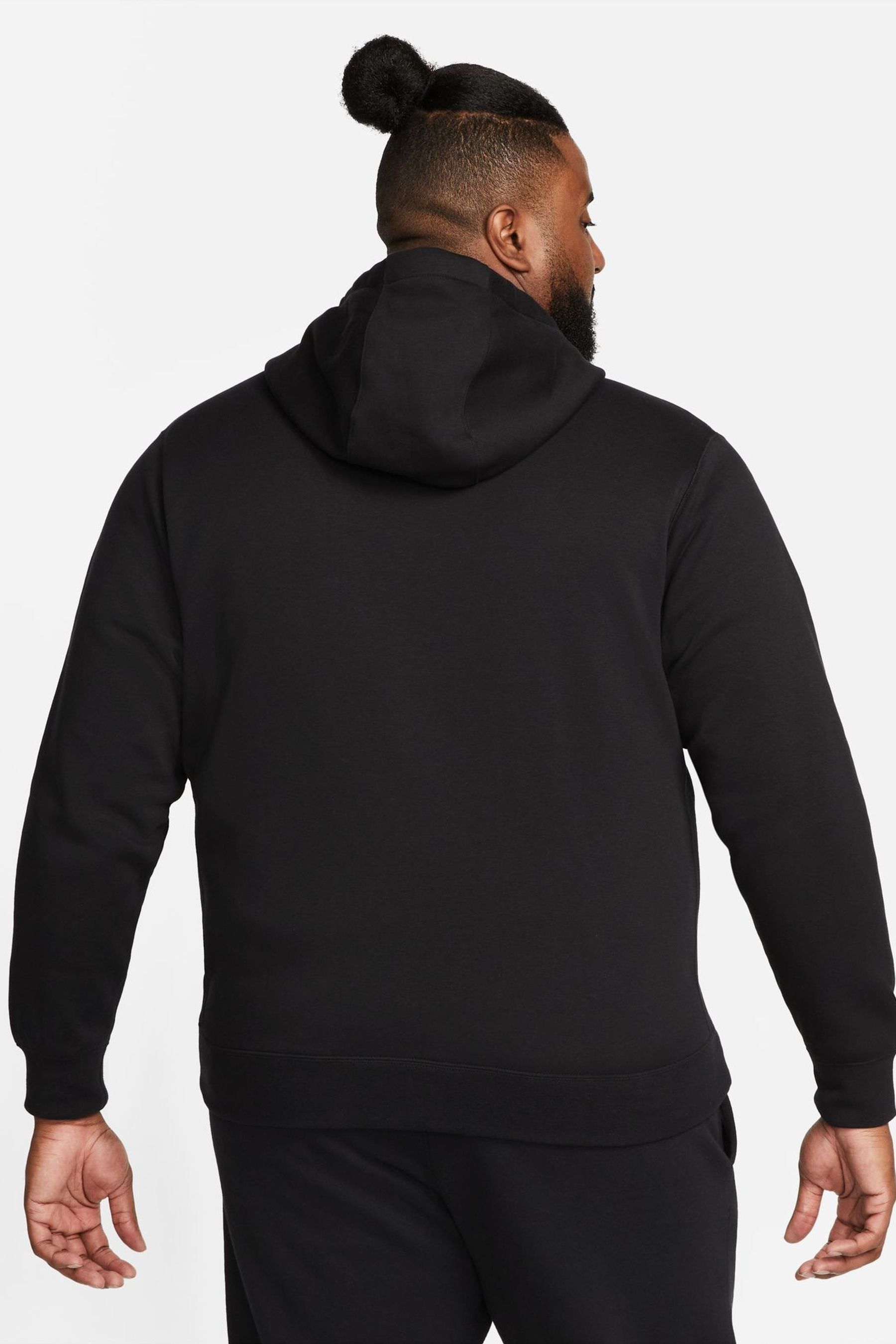 Black nike shop hoodie zip