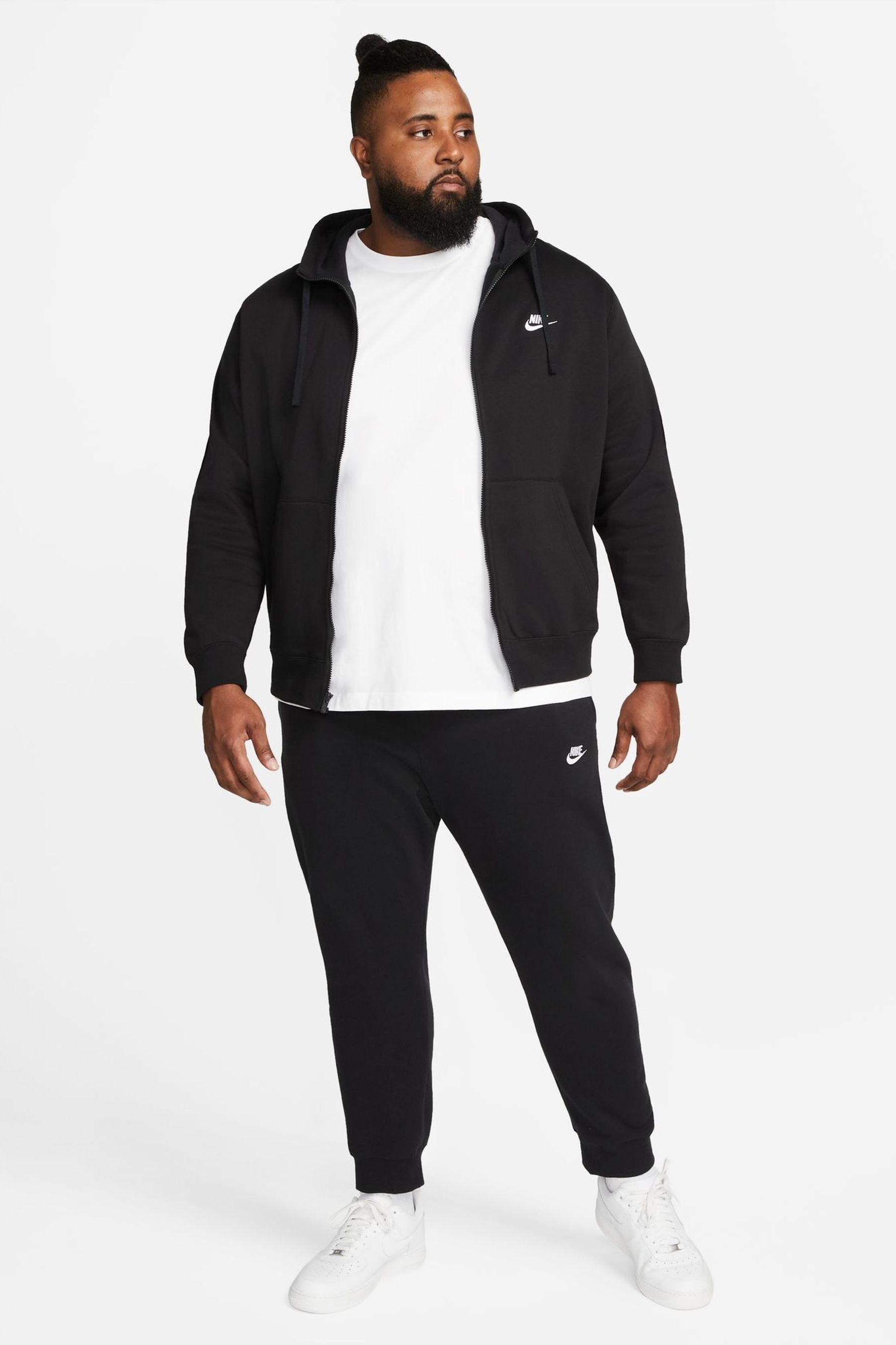 Nike zip deals up hoodie black