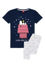 Vanilla Underground Blue Snoopy Long Leg Pyjama Set - Image 1 of 5