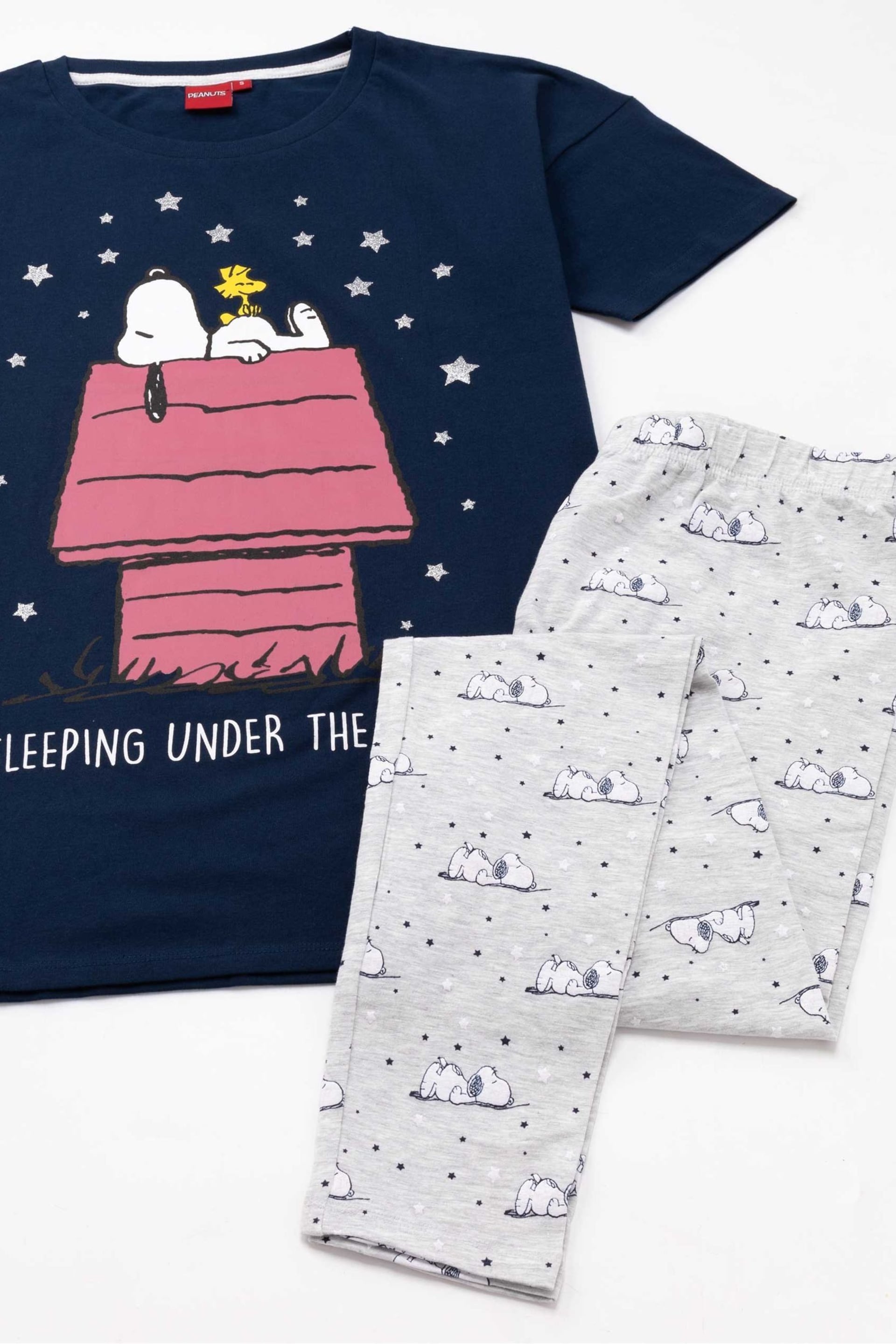 Vanilla Underground Blue Snoopy Long Leg Pyjama Set - Image 4 of 5