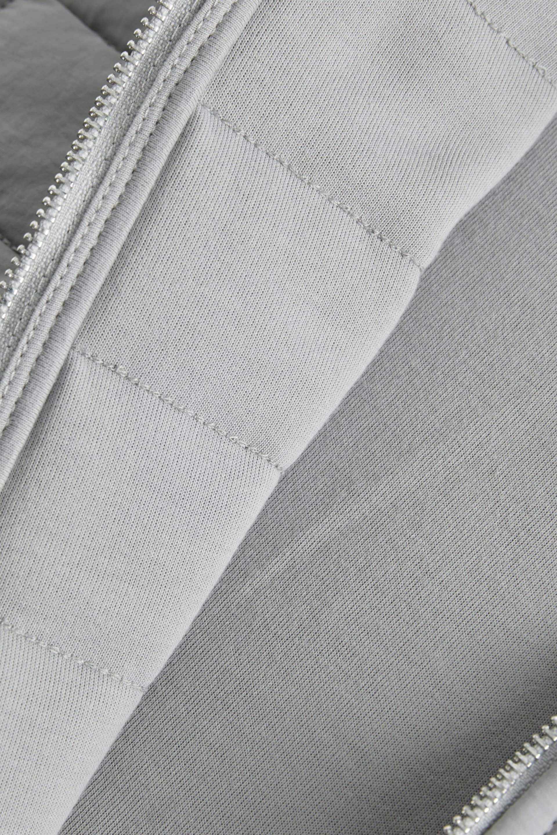 Light Grey Premium Quilted Hybrid Jacket - Image 6 of 6